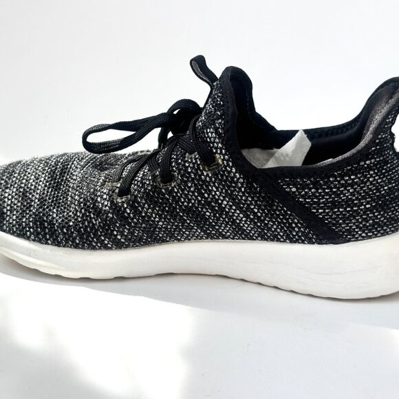 Adidas Women's Cloudfoam Black & White Lace Up Running Shoes - Sz 7.5 - Picture 12 of 12